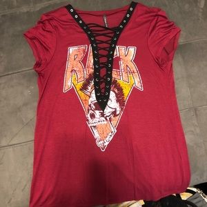 JCFITS LACE UP T-SHIRT